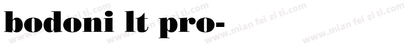 bodoni lt pro字体转换
